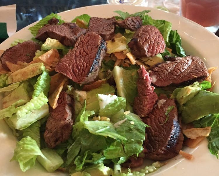 Order "La Cantina" Salad with Sirloin Steak - Salad food online from La Cantina Bar & Grill store, Plainfield on bringmethat.com
