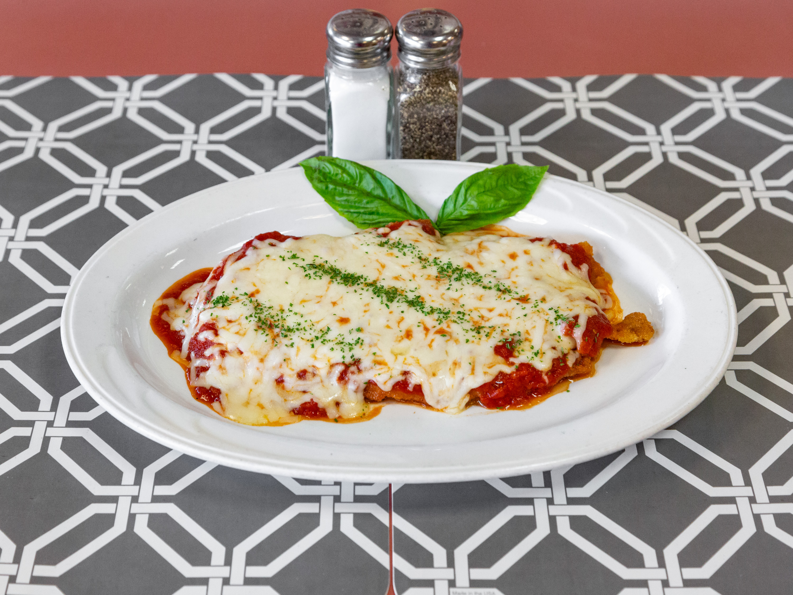 Order Chicken Parmigiana with Pasta food online from Bay Ridge Pizza store, Brooklyn on bringmethat.com