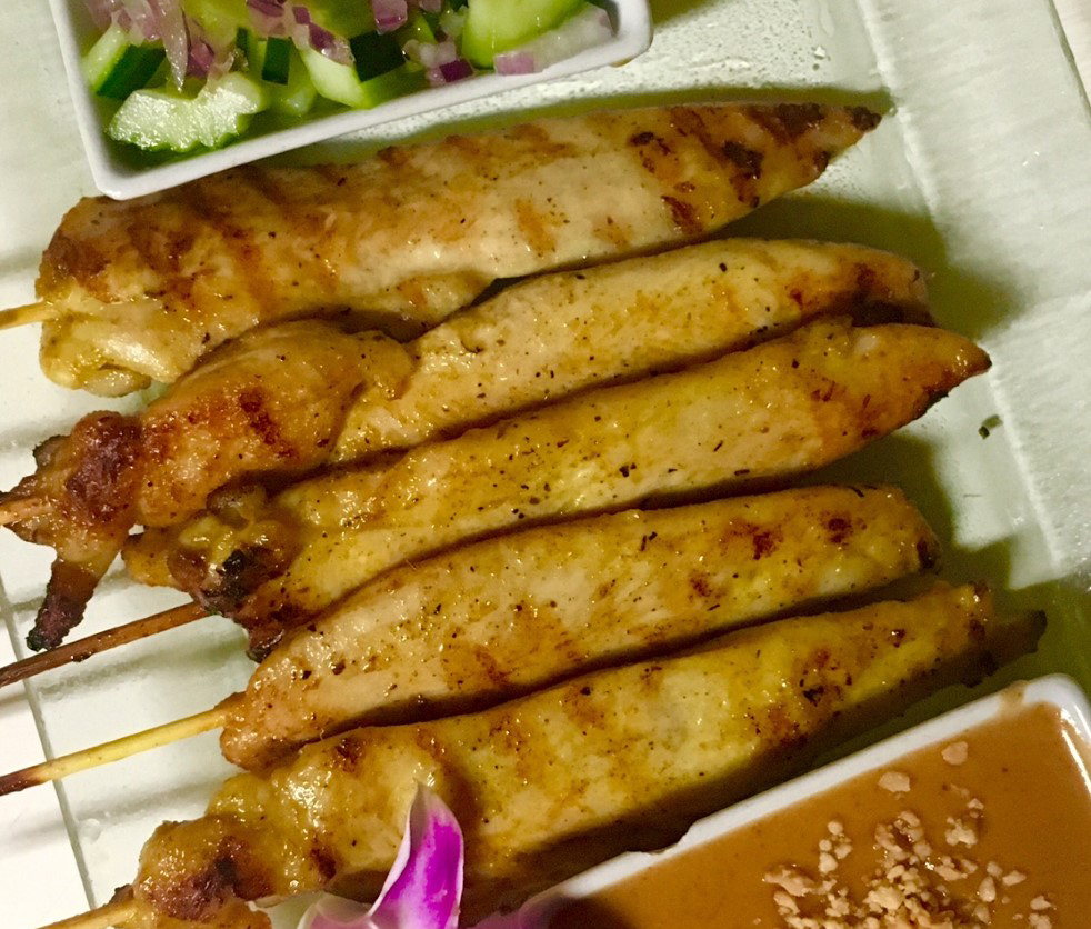 Order Chicken Satay food online from The Patio Fine Thai Cuisine store, Seattle on bringmethat.com