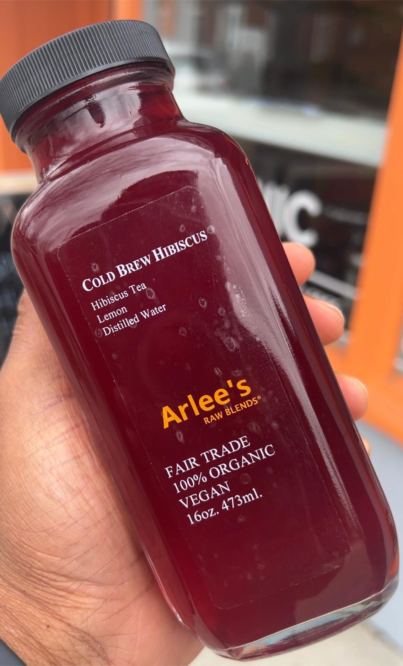 Order COLD BREW HIBISCUS TEA food online from Arlee Raw Blends store, Princeton on bringmethat.com