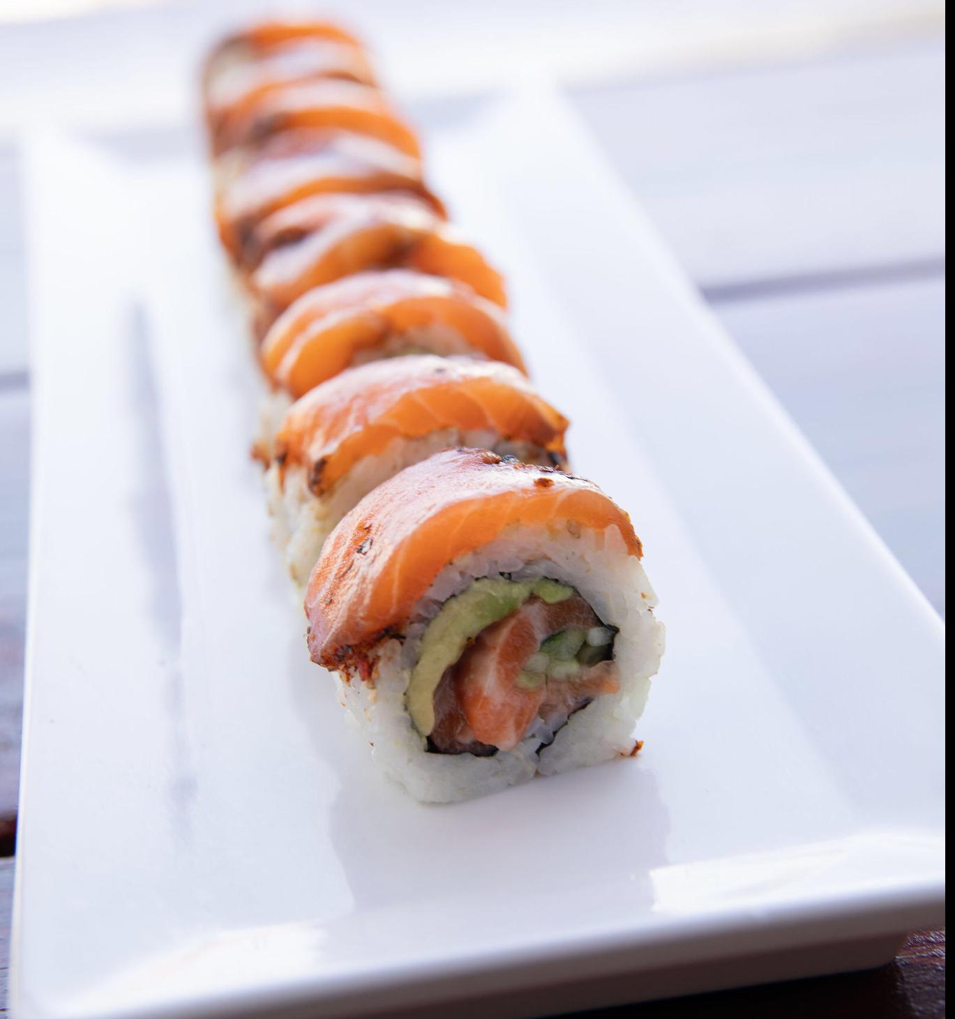 Order Salmon Lover Roll food online from Meshuga 4 Sushi - W. Pico Blvd. store, Los Angeles on bringmethat.com