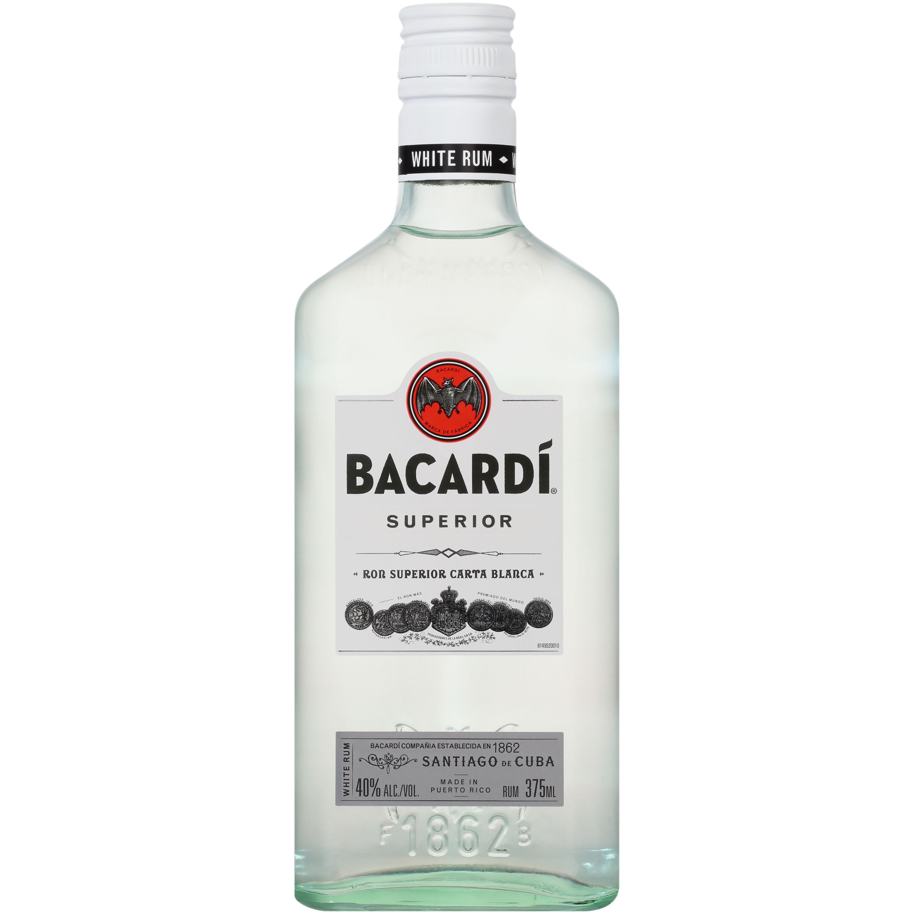 Order Bacardi Superior Rum 375 ml. food online from Sb Liquor & Crafts store, Santa Barbara on bringmethat.com