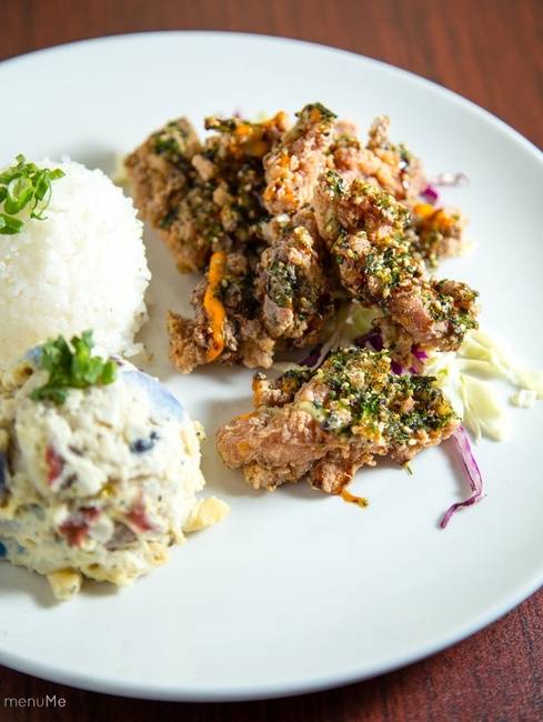 Order Shaka Chicken Plate food online from Noelani's Bar & Lounge store, San Carlos on bringmethat.com