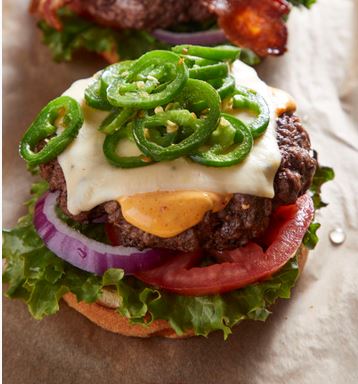 Order Jalapeno Pepper Jack Burger food online from Tilted Kilt store, Prince George on bringmethat.com