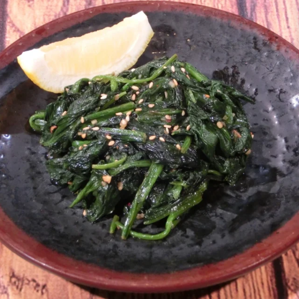 Order Spinach Garlic food online from Izakaya Takasei store, Fullerton on bringmethat.com