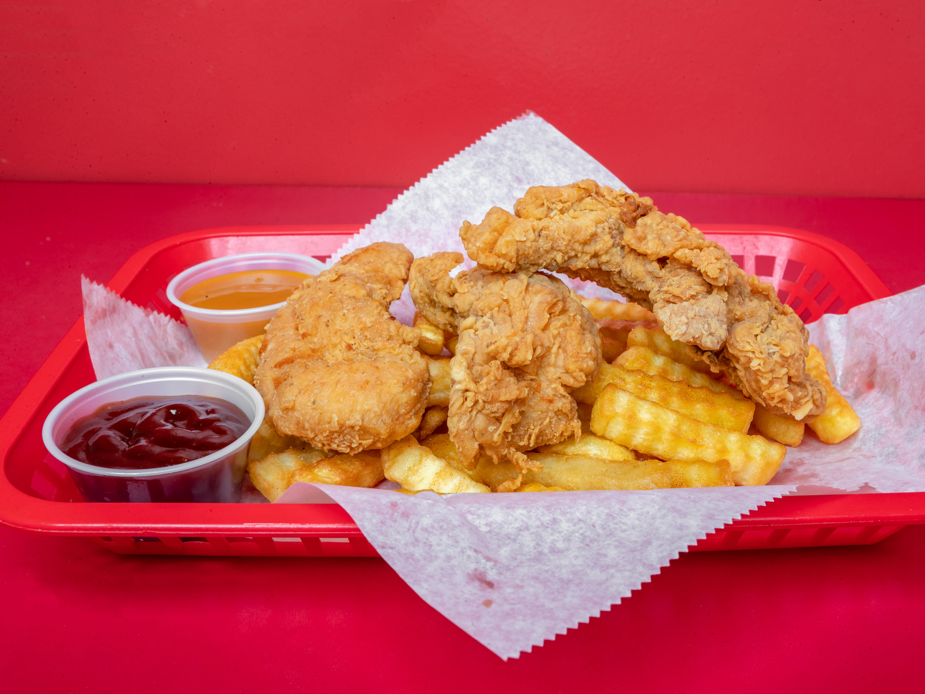Order 8. Chicken Tender Combo food online from K Wings Cafe store, Lilburn on bringmethat.com