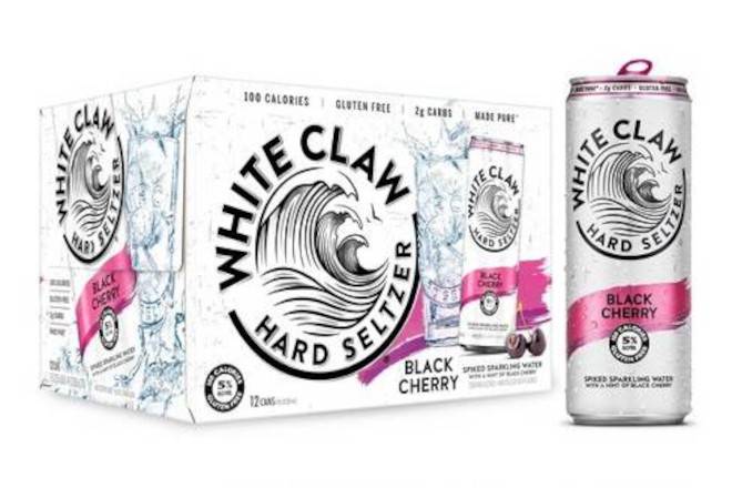 Order White Claw Black Cherry, 12pk-12oz can hard seltzer (5.0% ABV) food online from Ogden Wine & Spirit store, Naperville on bringmethat.com