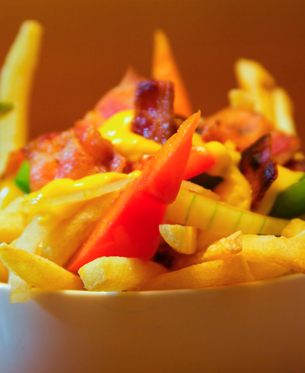 Order Super Cheesy Bacon Fries food online from Bobablastic store, Salem on bringmethat.com