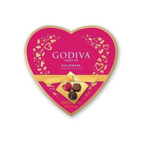 Order Godiva Valentine's Goldmark Assorted Chocolate Creations Heart food online from Bash Treats store, Tustin on bringmethat.com