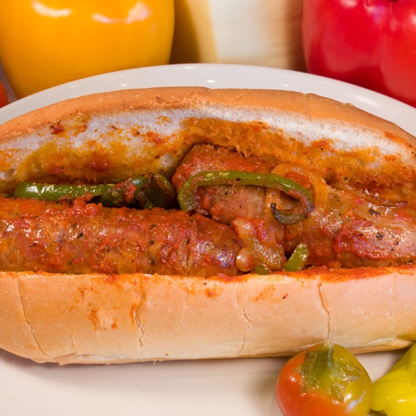 Order Sausage and Peppers Sub food online from Ameci Pizza & Pasta store, Los Angeles on bringmethat.com