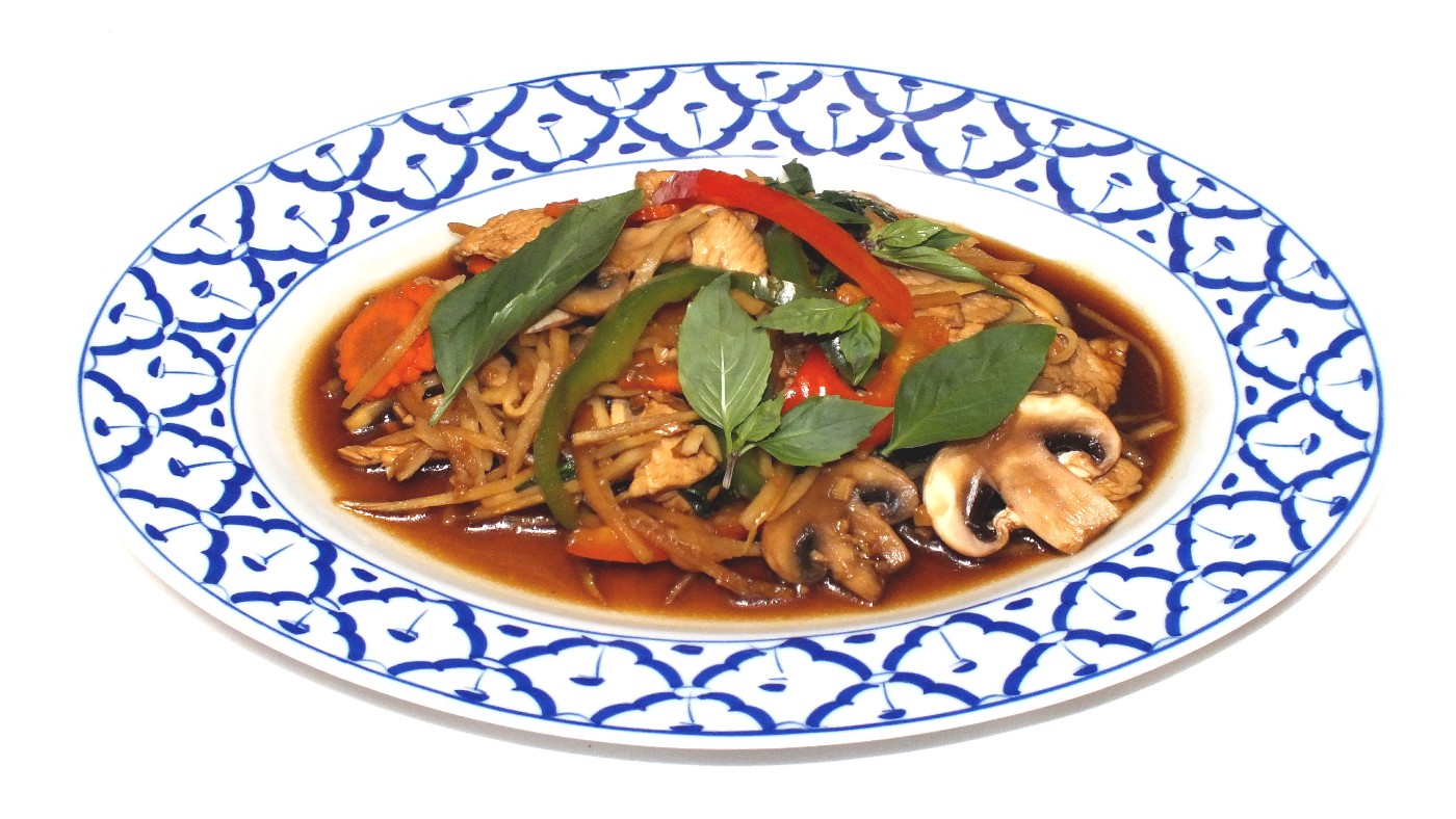 Order E3. Pad Bai Ka Pow food online from Ruang Thai Restaurant store, Plano on bringmethat.com