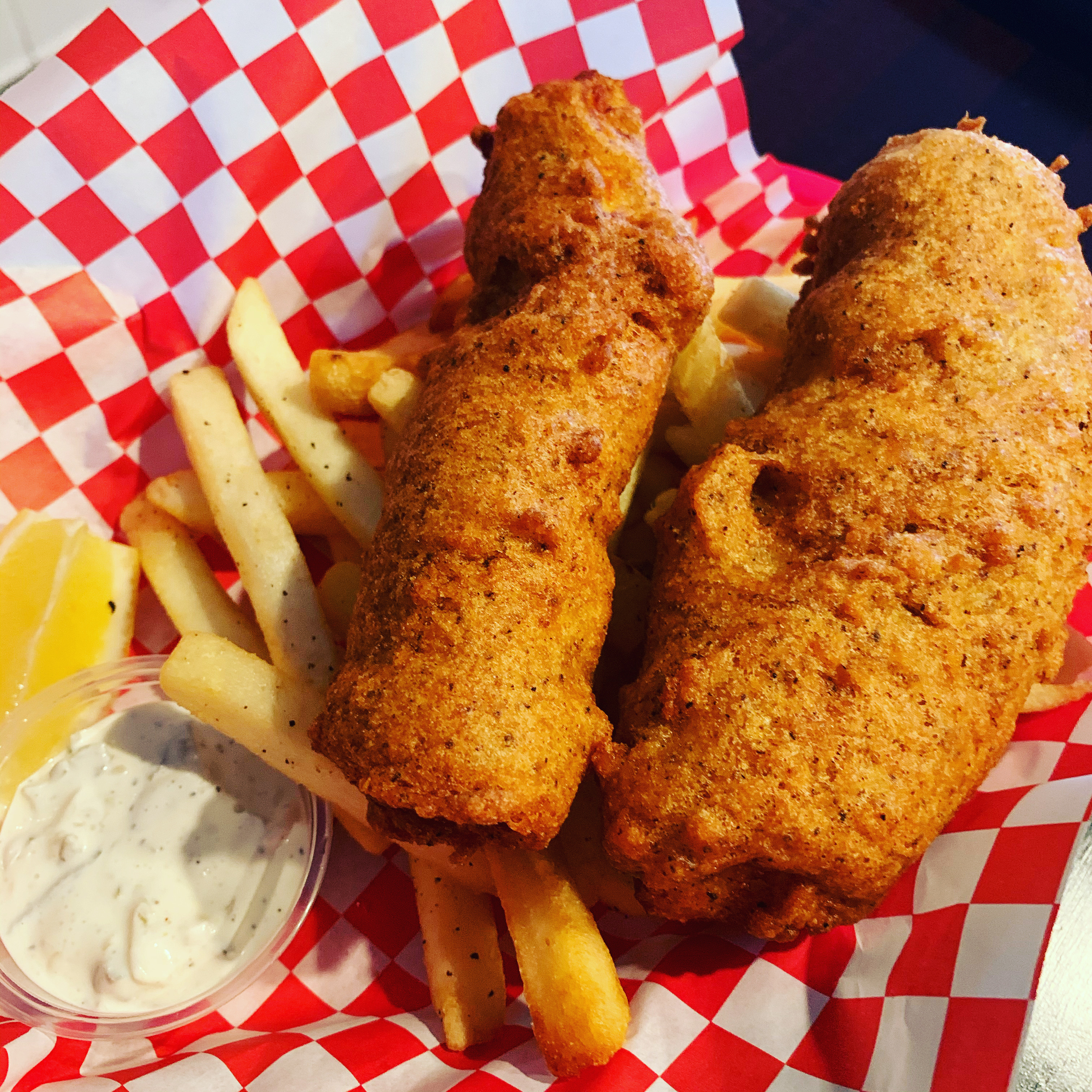 Order Fish and Chips food online from The Bearded Lady Pub store, Canyon Country on bringmethat.com