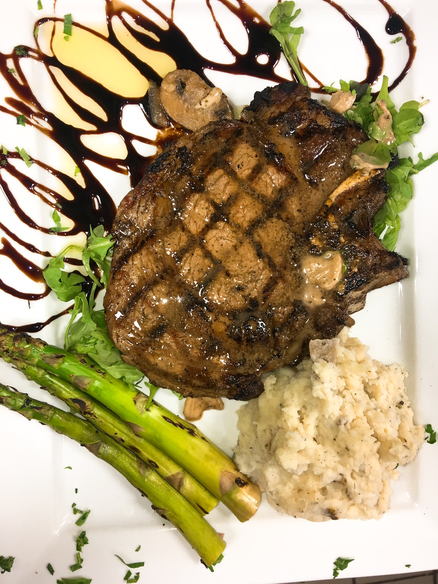Order Delmonico Ribeye food online from Shakers Bar and Grill store, Wixom on bringmethat.com