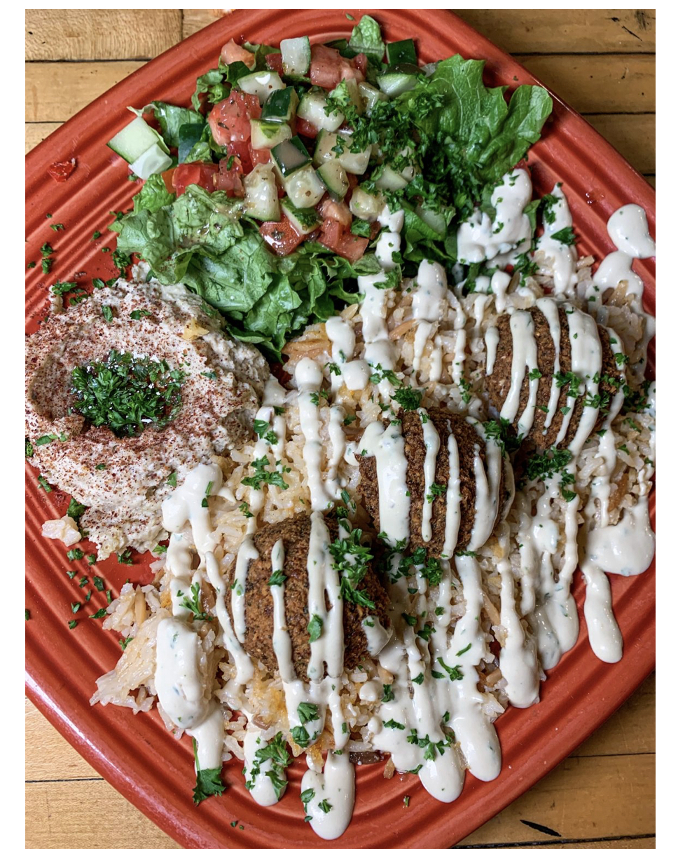 Order FALAFEL PLATTER  food online from Turkish Pita Place store, Newark on bringmethat.com