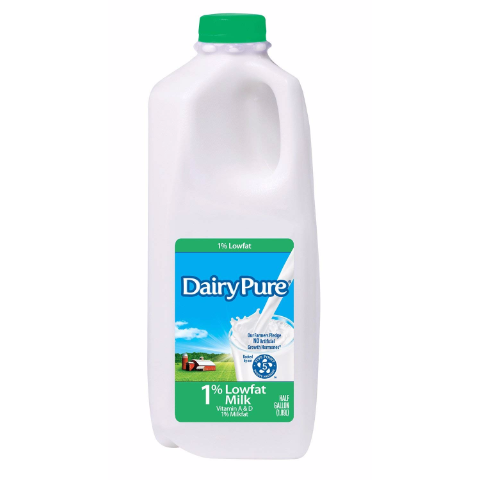 Order DairyPure 1% Milk Half Gallon food online from 7-Eleven store, Los Angeles on bringmethat.com