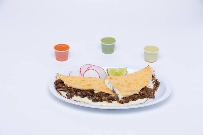 Order QUEZ CACHETE food online from La Salsa Verde Taqueria store, Dallas on bringmethat.com