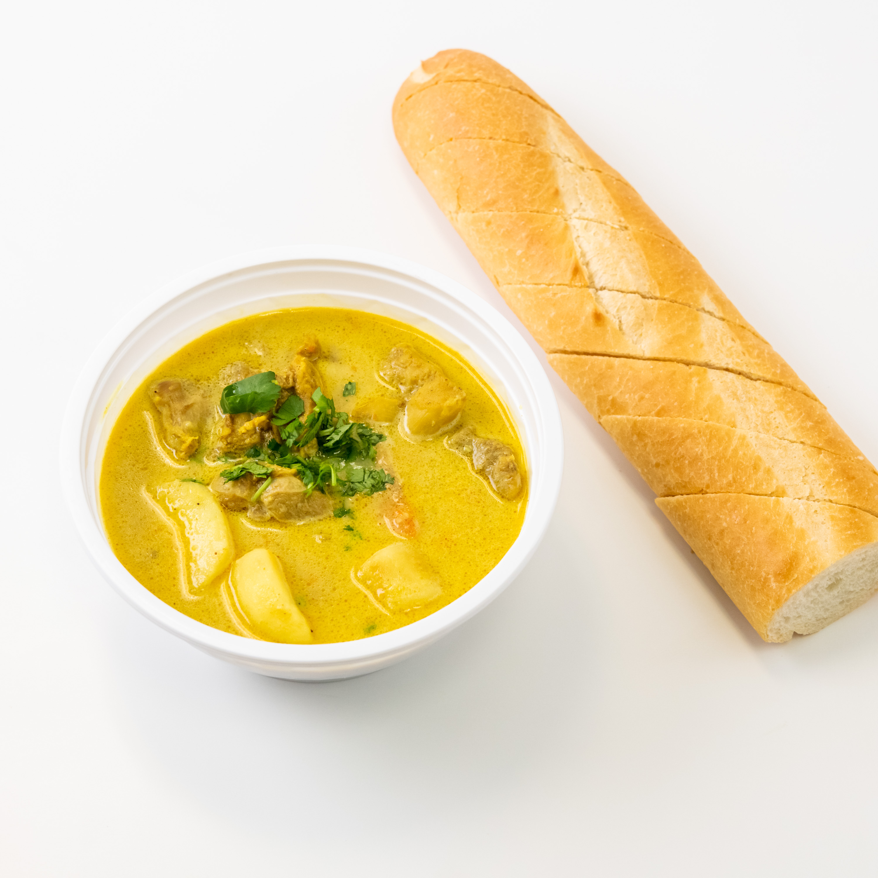 Order Chicken Curry Soup food online from Thh Sandwiches store, Tustin on bringmethat.com