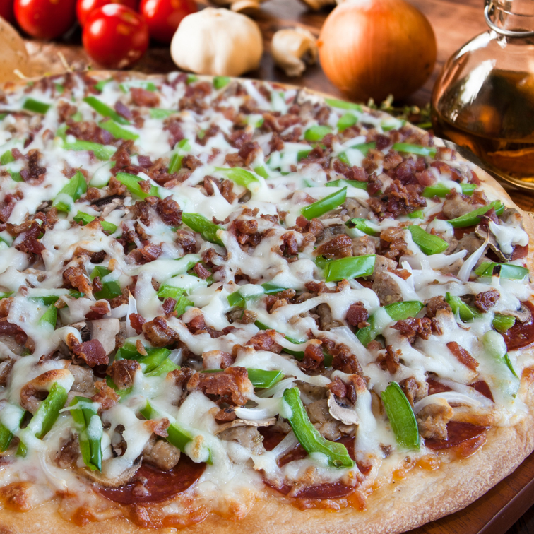 Order The Works Pizza food online from Noble Roman Craft Pizza & Pub store, Lafayette on bringmethat.com