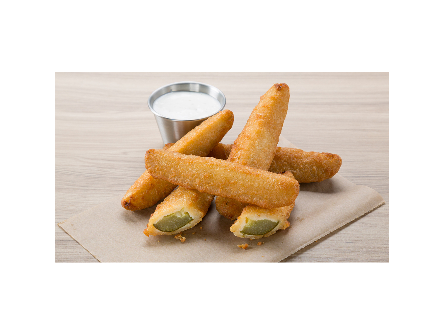 Order Fried Pickle Spears (5) food online from Wing Zone store, McAllen on bringmethat.com
