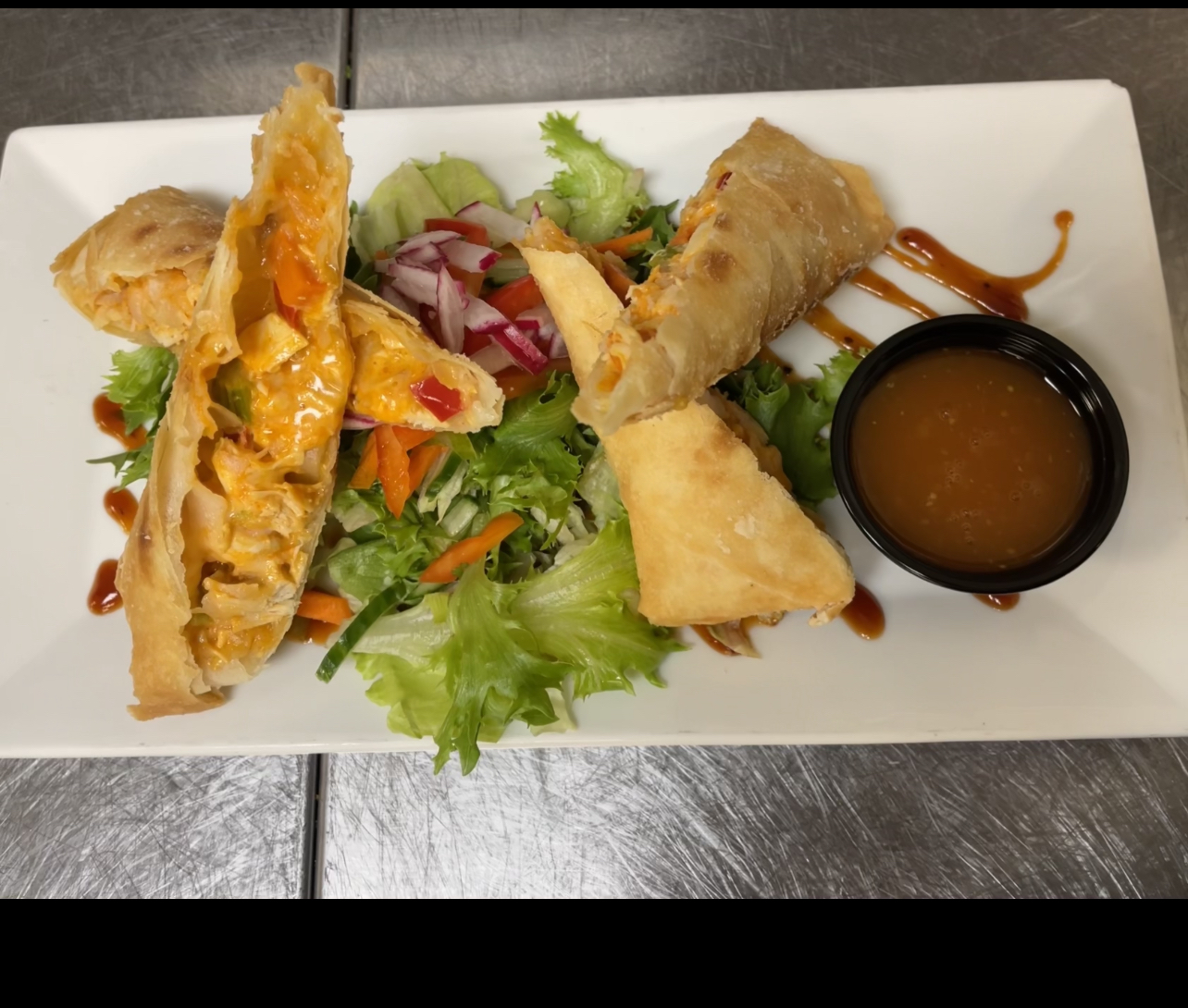 Order Buffalo Chicken Flautas (New) food online from Groundlevel 105 store, Lombard on bringmethat.com