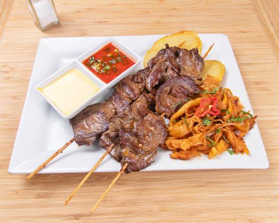 Order Anticuchos food online from Rico Sabor Peruano store, Norcross on bringmethat.com