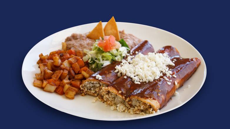 Order Enchiladas Callejeras (Fresh Cheese) food online from Taco Palenque store, Helotes on bringmethat.com