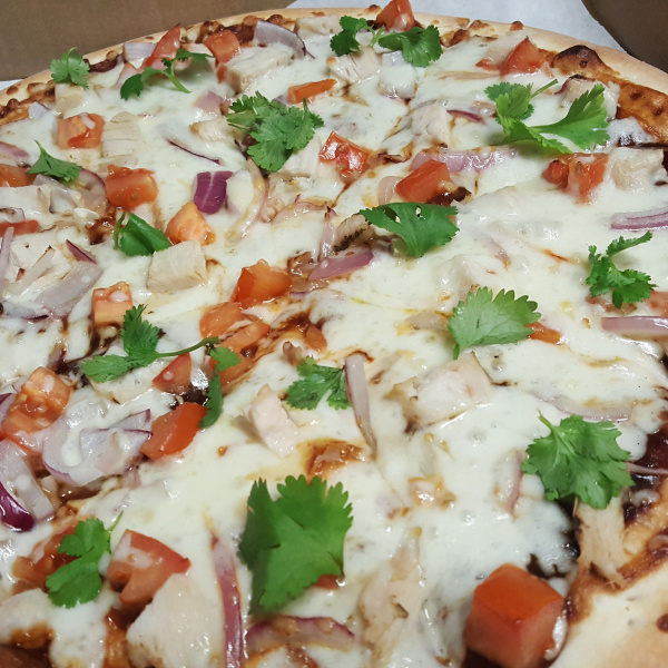 Order BBQ Chicken Pizza food online from Palermo Pizza store, El Monte on bringmethat.com