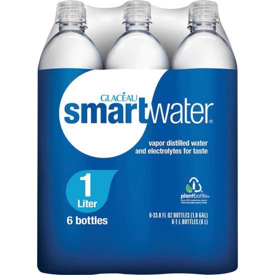 Order Smartwater Vapor Distilled Premium Water Bottles, 33.8 OZ Bottles, 6 PK food online from Cvs store, FARGO on bringmethat.com