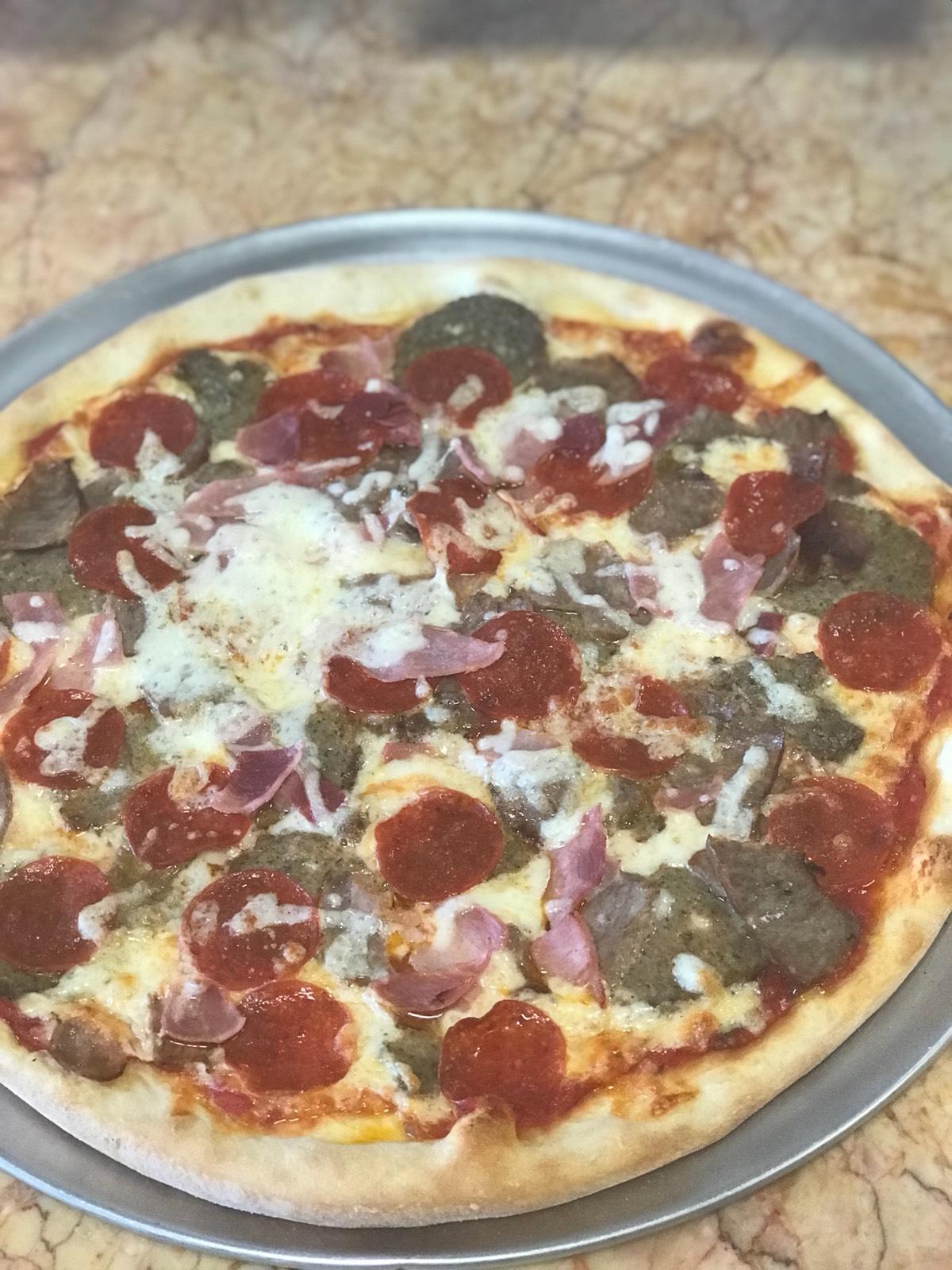 Order Meat Lover's Pizza food online from Outta Hand Pizza store, Westfield on bringmethat.com