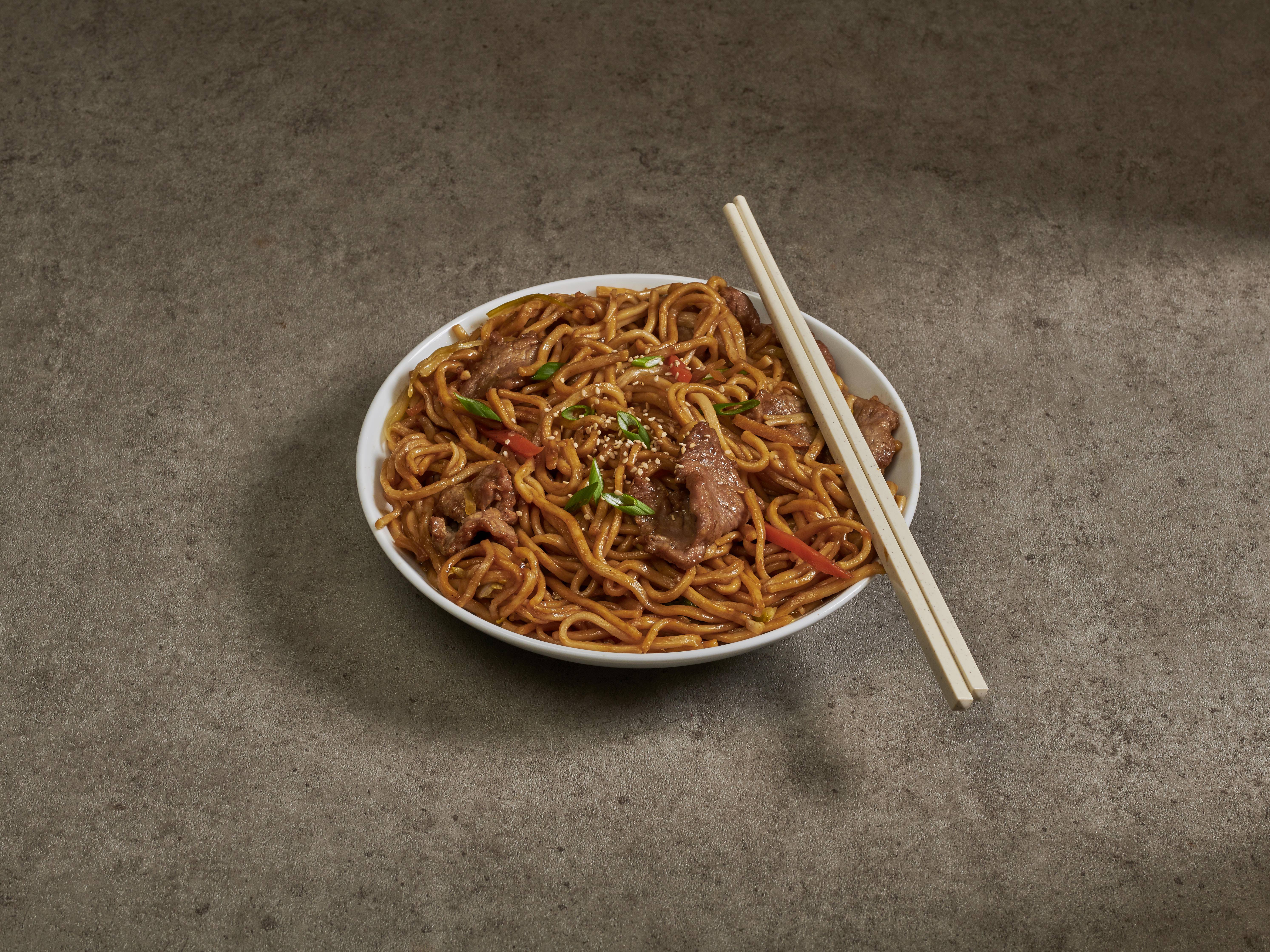 Order 74. Beef Lo Mein food online from Main Moon store, Loveland on bringmethat.com