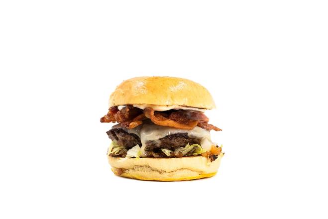 Order DOUBLE BACON CHEDDAR BURGER food online from Samburgers store, San Diego on bringmethat.com