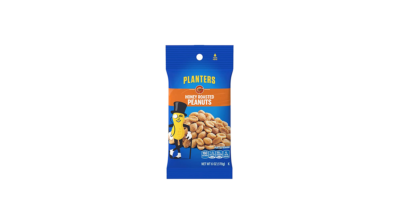 Order Planters Honey Roasted Peanuts 6oz food online from Chevron Extramile store, San Jose on bringmethat.com