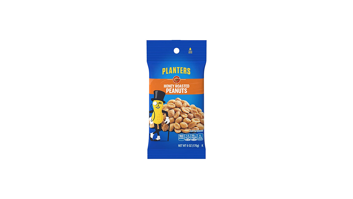 Order Planters Honey Roasted Peanuts 6oz food online from Chevron Extramile store, Long Beach on bringmethat.com