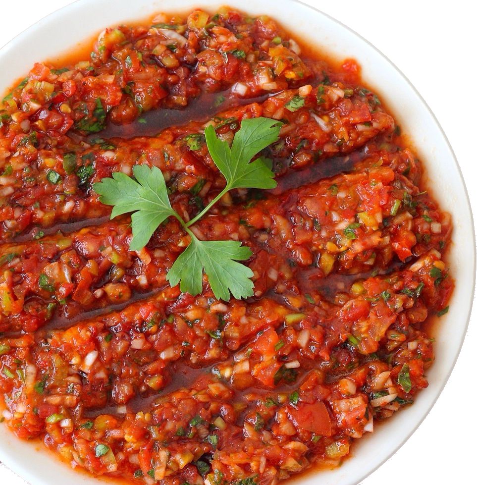 Order 12. Hot Spicy Tomato Dip food online from Beyti turkish kebab store, Brooklyn on bringmethat.com