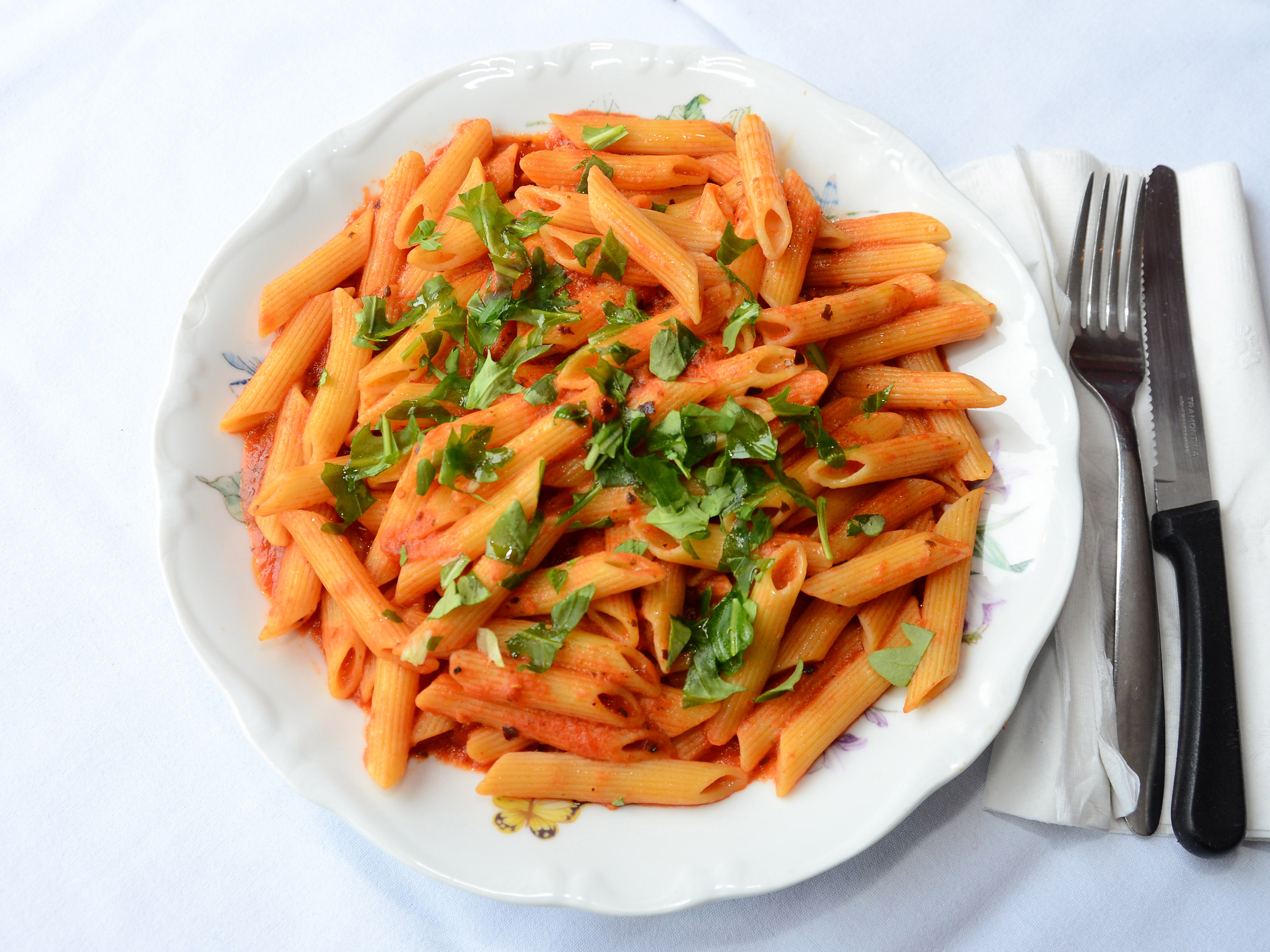 Order 71 Penne Arrabbiata food online from Andiamo Pizzaria store, Chicago on bringmethat.com