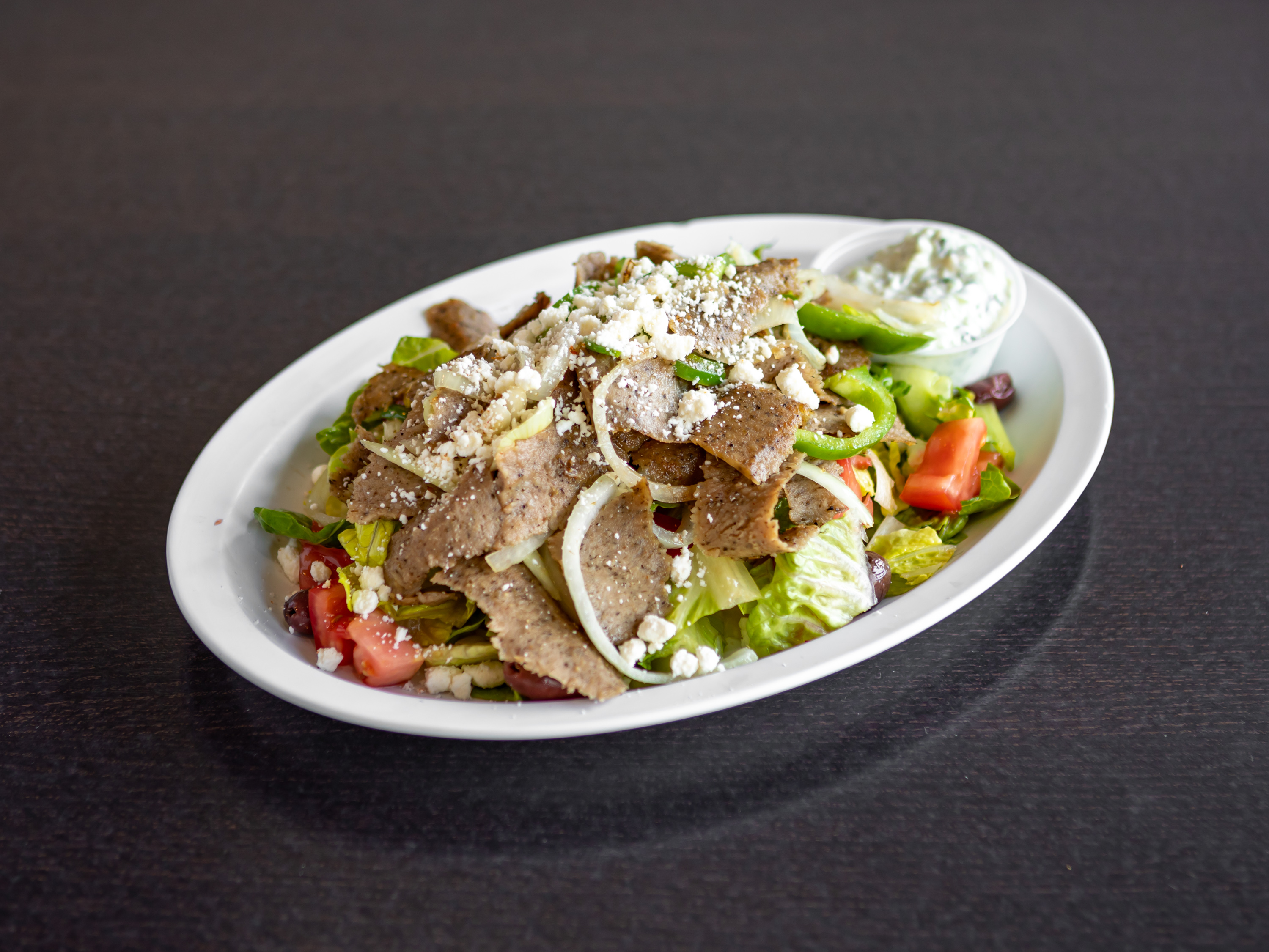 Order Monster Gyro Salad food online from Mikonos Grill store, Milpitas on bringmethat.com
