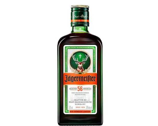 Order Jägermeister, 375mL liqueur (35.0% ABV) food online from Tenderloin Liquor store, San Francisco on bringmethat.com