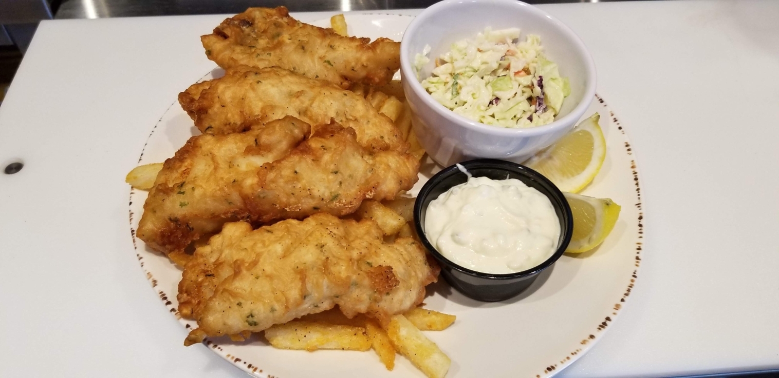 Order 4 PIECE FISH & CHIPS food online from Hops N Drops store, Colorado Springs on bringmethat.com