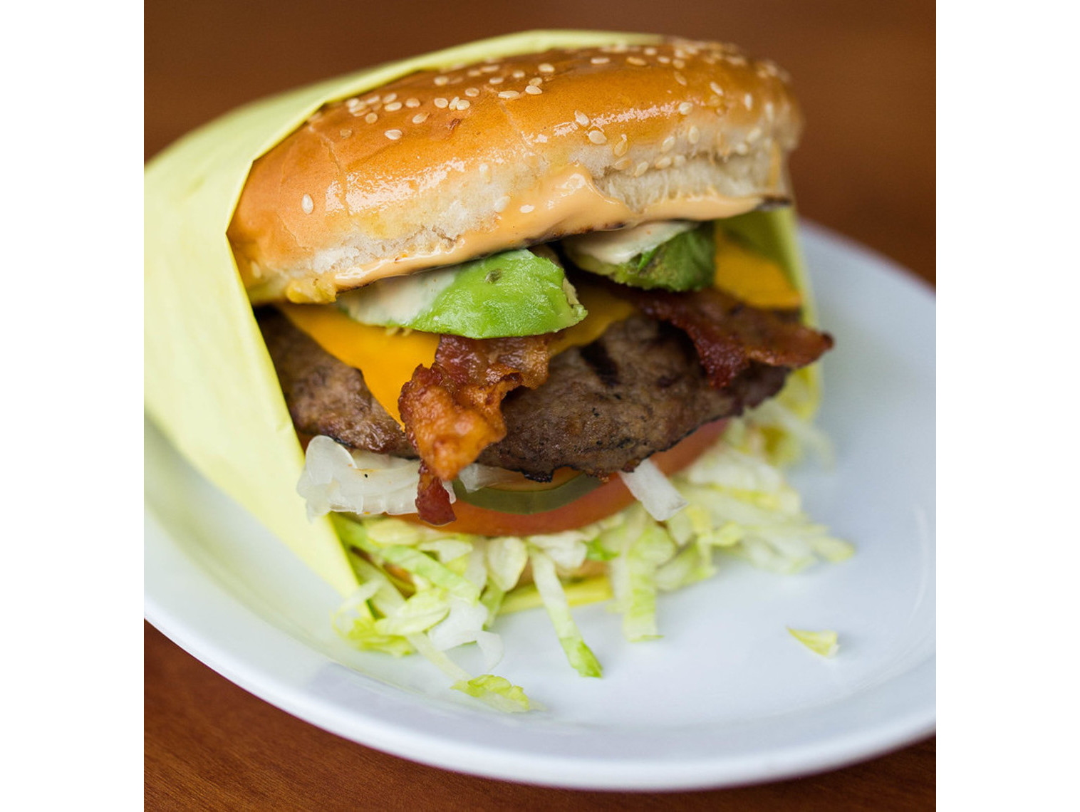 Order Avocado Bacon Cheeseburger food online from Norm Famous Burgers store, Whittier on bringmethat.com