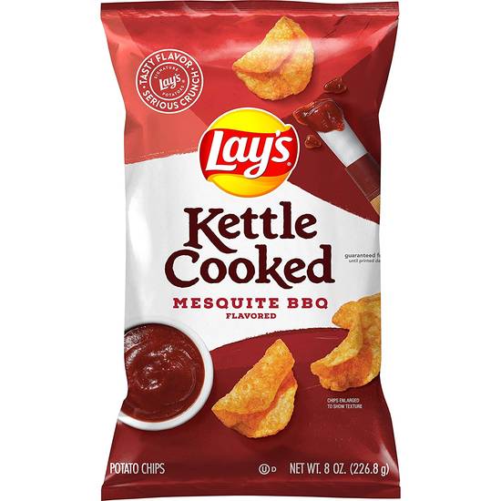 Order Lay'S Kettle Cooked Potato Chips Mesquite Bbq food online from Anderson Convenience Markets #140 store, Omaha on bringmethat.com