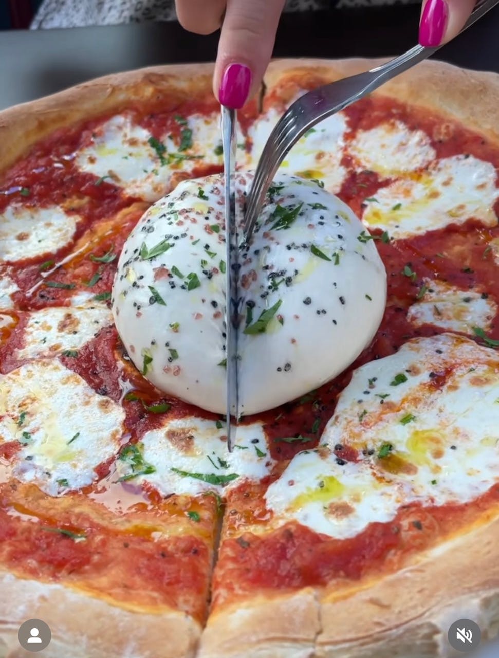 Order Burrata Pizza "the original" - To share 12 inch food online from The Bedford store, Brooklyn on bringmethat.com