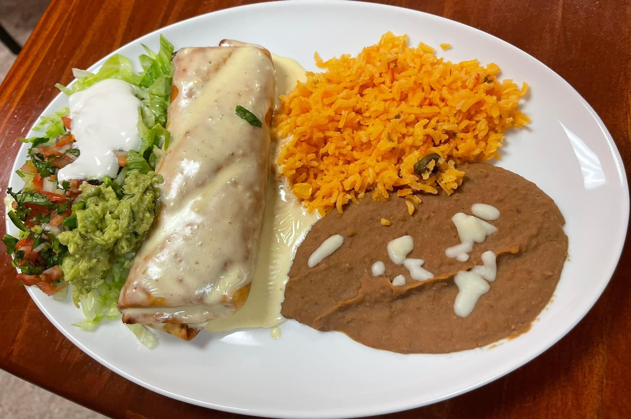 Order Chimichanga food online from Taco Fiesta Bar And Grill store, Hagerstown on bringmethat.com
