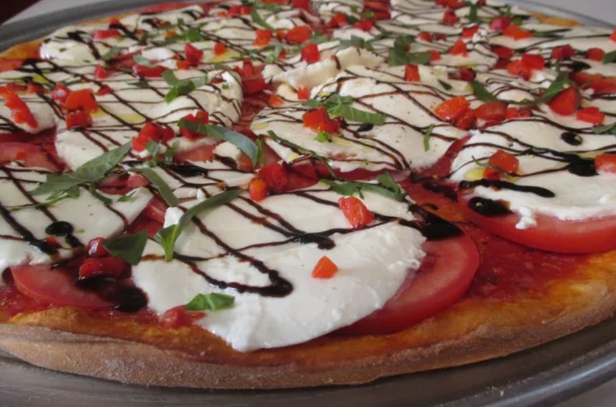 Order Cold Margherita pizza  food online from Calabria Pizza store, Shrub Oak on bringmethat.com