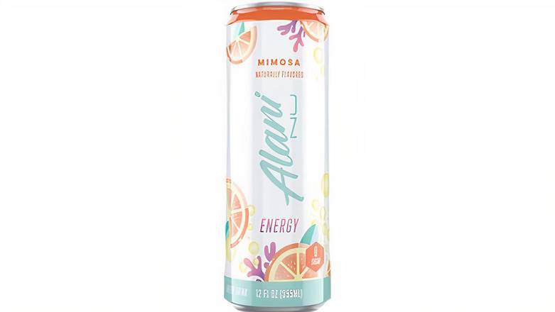Order Alani Mimosa Energy Drink - 12 fl oz Can food online from Mac On 4th store, Alton on bringmethat.com
