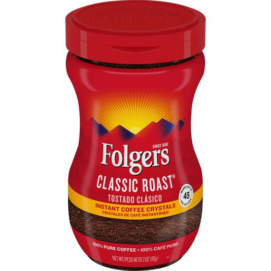 Order Folgers Classic Roast Instant Coffee food online from Exxon Food Mart store, Port Huron on bringmethat.com