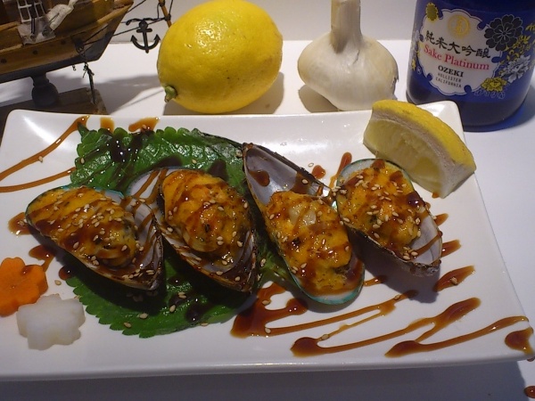 Order 1. Baked Mussel  food online from Yama sushi restaurant store, Belmont on bringmethat.com