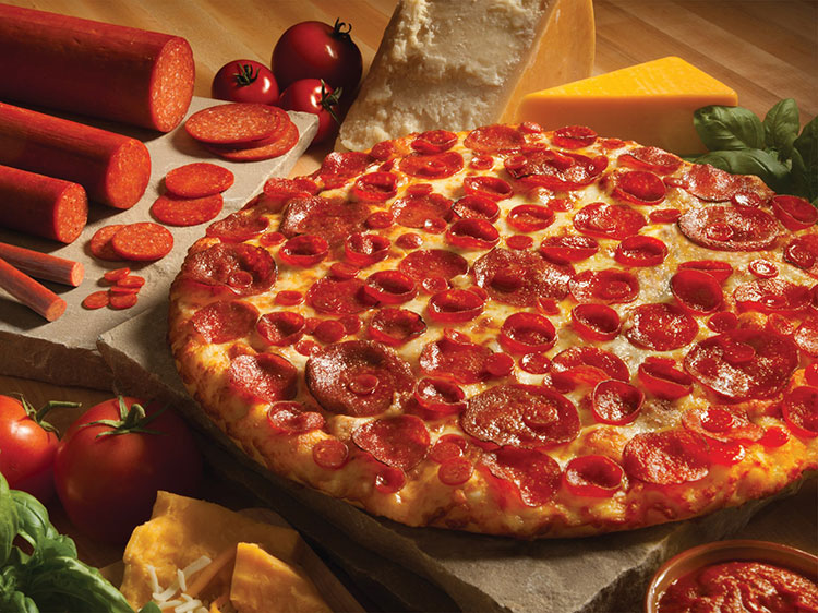 Order 12" Medium Personal Double Play Pepperoni Special Pizza food online from Round Table Pizza store, Thousand Oaks on bringmethat.com