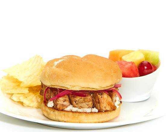 Order Grilled Chicken Sandwich food online from Taziki Mediterranean Cafe store, Jeffersonville on bringmethat.com