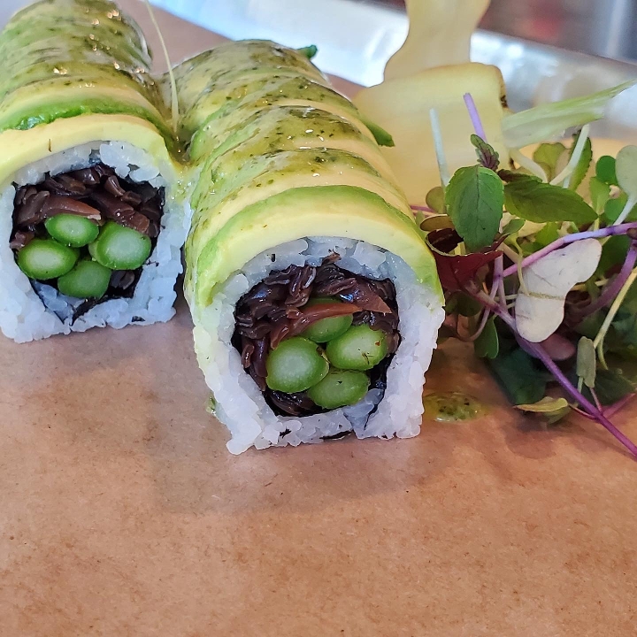 Order Asparagus garden roll food online from Ebisu Ramen And Sushi store, Denver on bringmethat.com
