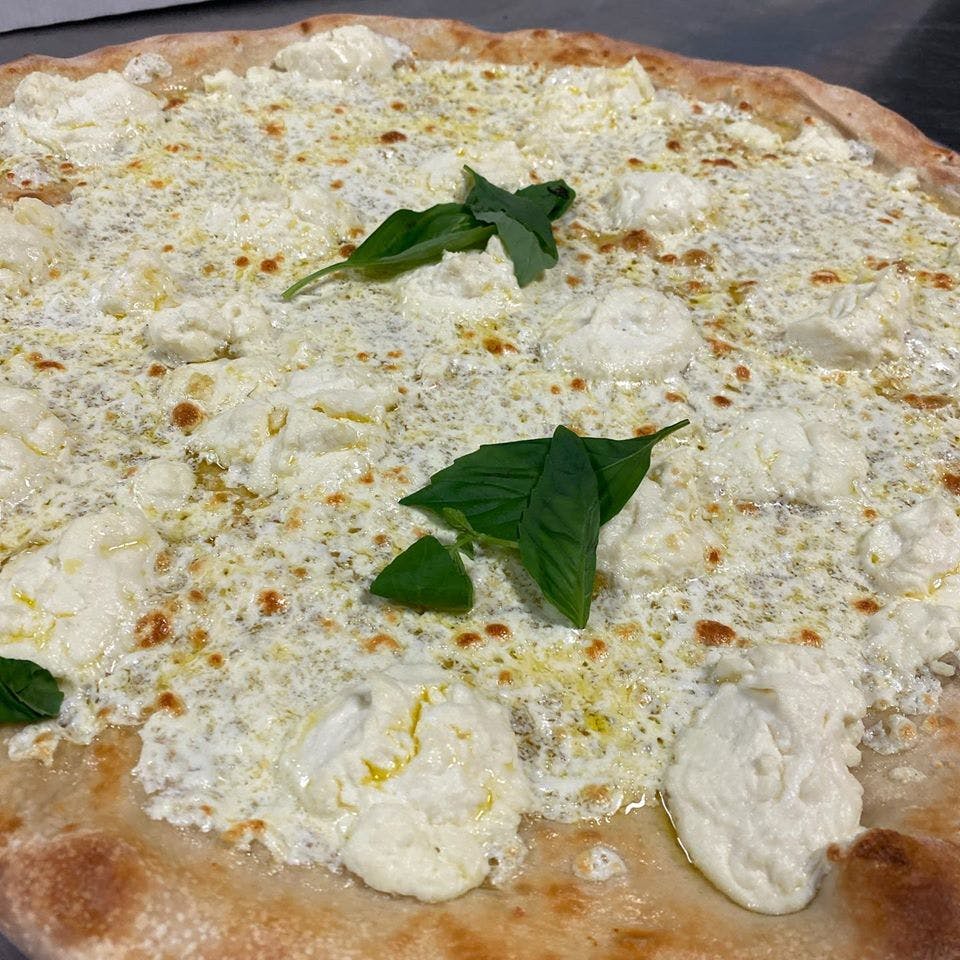 Order White Pizza - Personal 12'' food online from Se7te Woodfire Pizza store, Totowa on bringmethat.com